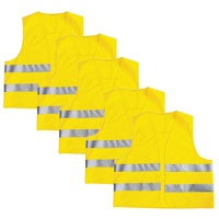 der kleine Handwerker Warnweste 5 x Warnweste für Kinder gelb EN 1150 reflektierend
