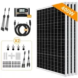 400W Solarpanel Solarmodul Balkon Solaranlage Komplettset Solar Set Photovoltaik für Wohnmobil Balkonkraftwerk