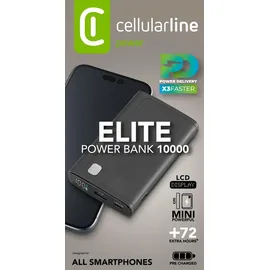 Cellular Line 10000 mAh Powerbank USB Typ-C (Schwarz)