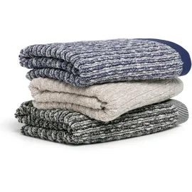 Möve Brooklyn Pinstripe Handtuch 50 x 100 cm schwarz