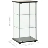 vidaXL Vitrinenschrank Hartglas Schwarz