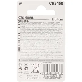 Maxell 5 Stück Lithium Batterie IEC CR2450, 3 Volt max. 620mAh