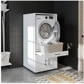 roomart Waschmaschinenschrank 67 cm Weiß
