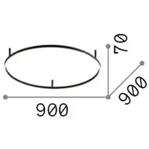 Ideal Lux Oracle Slim 1 90 cm weiß
