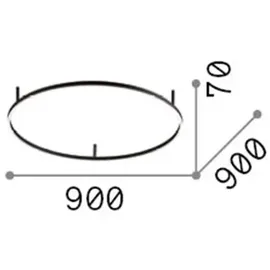 Ideal Lux Oracle Slim 1 90 cm weiß