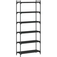 vidaXL Bücherregal 80 x 30 x 188 cm Schwarz
