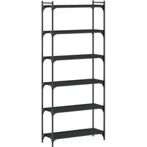 vidaXL Bücherregal 80 x 30 x 188 cm Schwarz