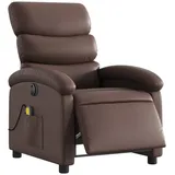 vidaXL Massagesessel Elektrisch Braun Kunstleder