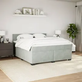 vidaXL Boxspringbett 180 x 200 cm Hellgrau