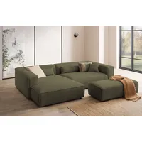 LeGer Home by Lena Gercke Eckcouch Cord 2-Sitzer Grün