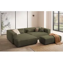 LeGer Home by Lena Gercke Eckcouch Cord 2-Sitzer Grün