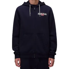 Napapijri Herren Sweatjacke - B-AYLMER, Kapuze, Reißverschluss, Regular Fit, einfarbig Dunkelblau 3XL