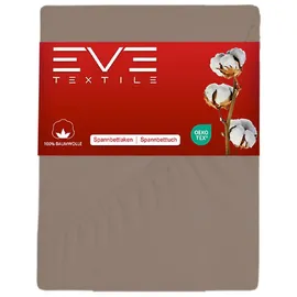 eve textile gmbh Spannbettlaken Jersey 160 x 200 cm Hellbraun 1 St.