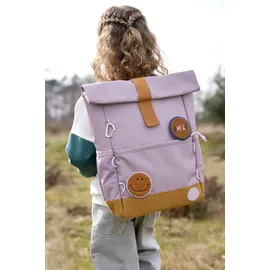 Lässig Kinderrucksack mit Brustgurt Freizeitrucksack wasserabweisend, 15 Liter/Medium Rolltop Backpack lilac