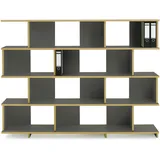 Tojo Mehrzweckregal Standregal 198 x 44 x 37,5 cm Schwarz