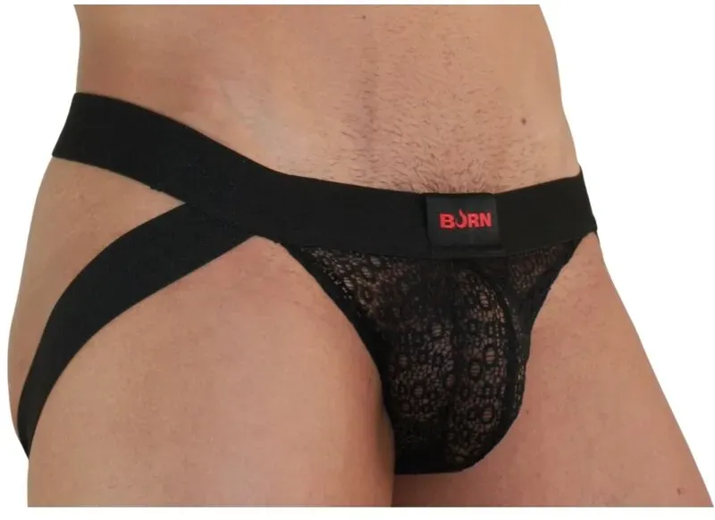 BURN - 005 JOCK LINGERIE SCHWARZ S - S