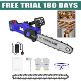 Dayplus - 12' Bürstenlos Kettensäge Motorsäge Elektro-kettensäge Baumsäge Akku Ladegerät