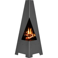 VICTORIA - Gartenofen Faiko 4 Terrassenofen 120 Cm Kamin Holzofen 25429 Feuersäule Gartenkamin Modern Hitzebeständig