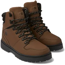 Stiefel DC SHOES "Peary Tr", Gr. 9(42), schwarz chocolate, Obermaterial: Leder (Kuh) / Futter: Textil / Außensohle: Gummi, Schuhe