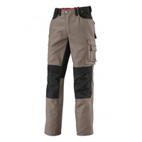 BP Workwear 1789-555-5032 Arbeitshose - Gummizug im Rücken - Bundfalten - Normale Passform - Größe: 56s - Farbe: walnuss/schwarz