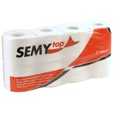 SemyTop Toilettenpapier, 3-lagig, Tissue, 250 Blatt Recycling weiß, 7er Pack (7 x 8 Stück)