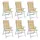 vidaXL Hochlehner Auflage 120 x 50 x 4 cm melange beige 6 St.