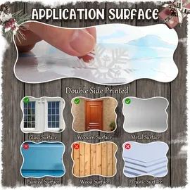 luxuskollektion Fensterbilder Weihnachten Schneeflocken Selbstklebend 9