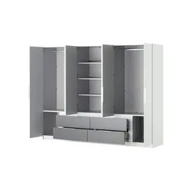 Höffner Kleiderschrank Lamport , weiß , Maße (cm): B: 269,7 H: 210,5 T: 60.0