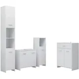 vidaXL Badmöbel-Set 4-tlg. Weiß