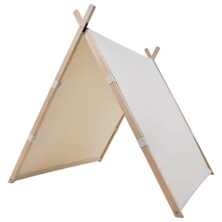 AMBIA GARDEN Spielzelt Creme, Holz, Textil, Fichte, 123x107x106 cm, CE, FSC 100%, EN 71, Spielzeug, Kinderzelte
