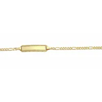 Goldarmband ADELIA ́S "333 Gold Figaro Armband 14 cm" Armbänder Gr. 14, Gelbgold 333, goldfarben (gold) Damen Armbänder Gold 333 Goldschmuck für
