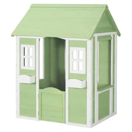 [en.casa] Spielhaus Kuoldsvin 144 x 102 x 90 cm Grün/Weiß