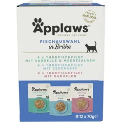Applaws - Multipack Fischbrühe Auswahl - 12x70g