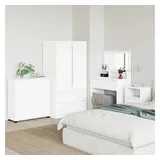 vidaXL Aufbewahrungsschrank Hochglanz Weiß 80 x 48 x 57 cm