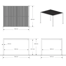 Sojag Milo 1012 3 x 3,5 m schwarz