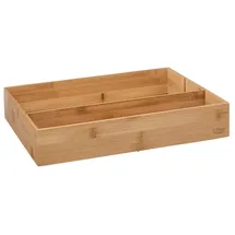 5five simply smart Kosmetik-Organizer in braun - besteckkasten mit 3 fächern Tidy bambus