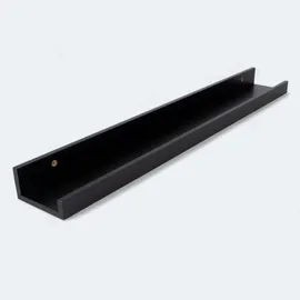 Queence Wandregal Bilderleiste 2-teilig 70 x 5 x 9 cm Schwarz