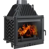 Kratki Kamineinsatz Zuzia Eco | gerades Keramikglas | Ø 150 mm |12 kW