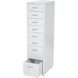 Mendler Boston Rollcontainer 110x28x41 cm weiß