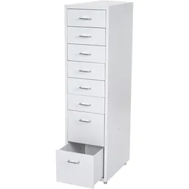 Mendler Boston Rollcontainer 110x28x41 cm weiß
