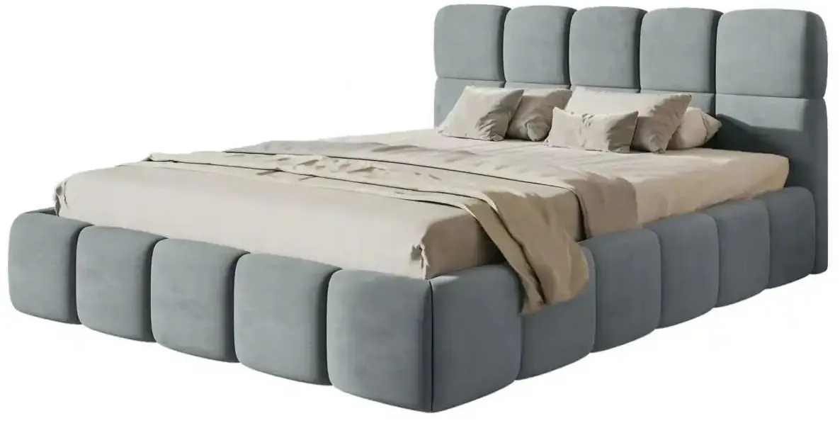 Selsey Polsterbett mit Lattenrost Cloudy , grau , Maße (cm): B: 160 H: 96