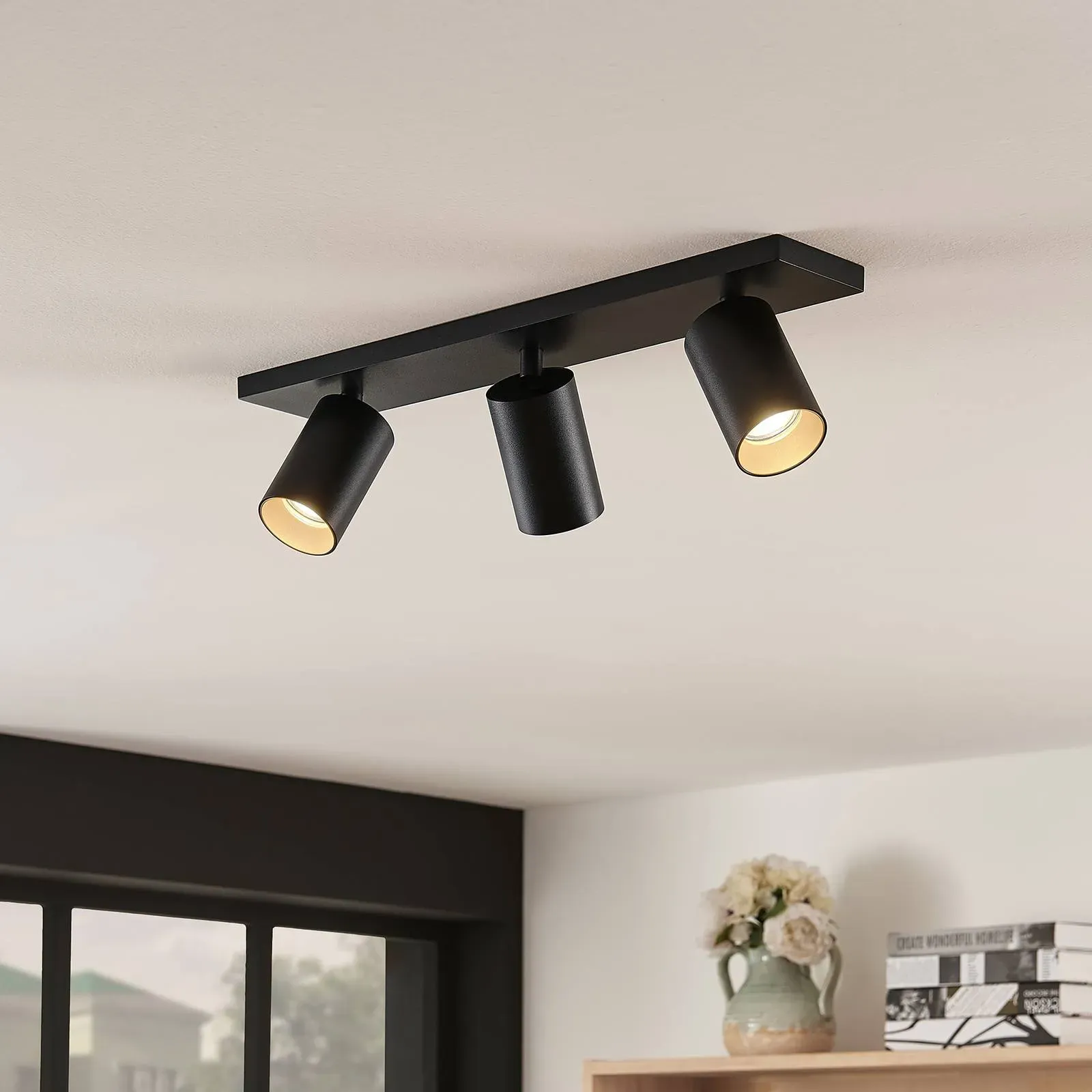 Arcchio Strahler Brinja, 2er-Set, schwarz, eckig, 3-flammig Brinja Arcchio, dimmbar, schwarz, für Flurbereich, Aluminium, Modern, Strahler - 48 cm - 9 cm - 12.5 cm