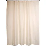 MSV Cotexsa by Premium Anti-Schimmel Textil Duschvorhang - Anti-Bakteriell, waschbar, 100% wasserdicht, mit 12 Duschvorhangringen - Polyester, „Berbera“ Weiß 180x200cm – Made in Spain