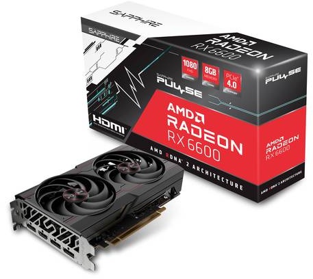 Sapphire Grafikkarte AMD Radeon RX 6600 Pulse 8GB GDDR6-RAM PCIe HDMI®, DisplayPort AMD FreeSync