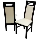 JVmoebel Küchenstuhl Stuhl ohne Armlehne Esszimmerstuhl Holz Esszimmer Schwarz Design (1 St), Made in Europa braun