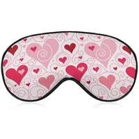 Lustige Schlafmaske für Damen und Herren, Valentinstag-Love-Heart-Kollektion, weiche Augenbinde, Augenmaske zum Schlafen, verstellbares elastisches Band, Verdunkelungs-Schlafbezug, Augenschutz für R