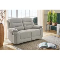 'massivart' Sofa 2-sitzig mit Relaxfunktion, grau - MyStyle 2143
