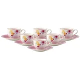 Villeroy & Boch Mariefleur Basic Espressotassen mit Untertassen 6er Set bunt