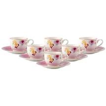 Villeroy & Boch Mariefleur Basic Espressotassen mit Untertassen 6er Set bunt
