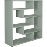 JIMMYLEE Babyregal Milan und Mia, Grün, Holzwerkstoff, 4 Fächer, 130x134x40 cm, DIN EN ISO 9001, individuell planbar, stehend, Kinder- & Jugendzimmer, Kindermöbel, Kinderregale